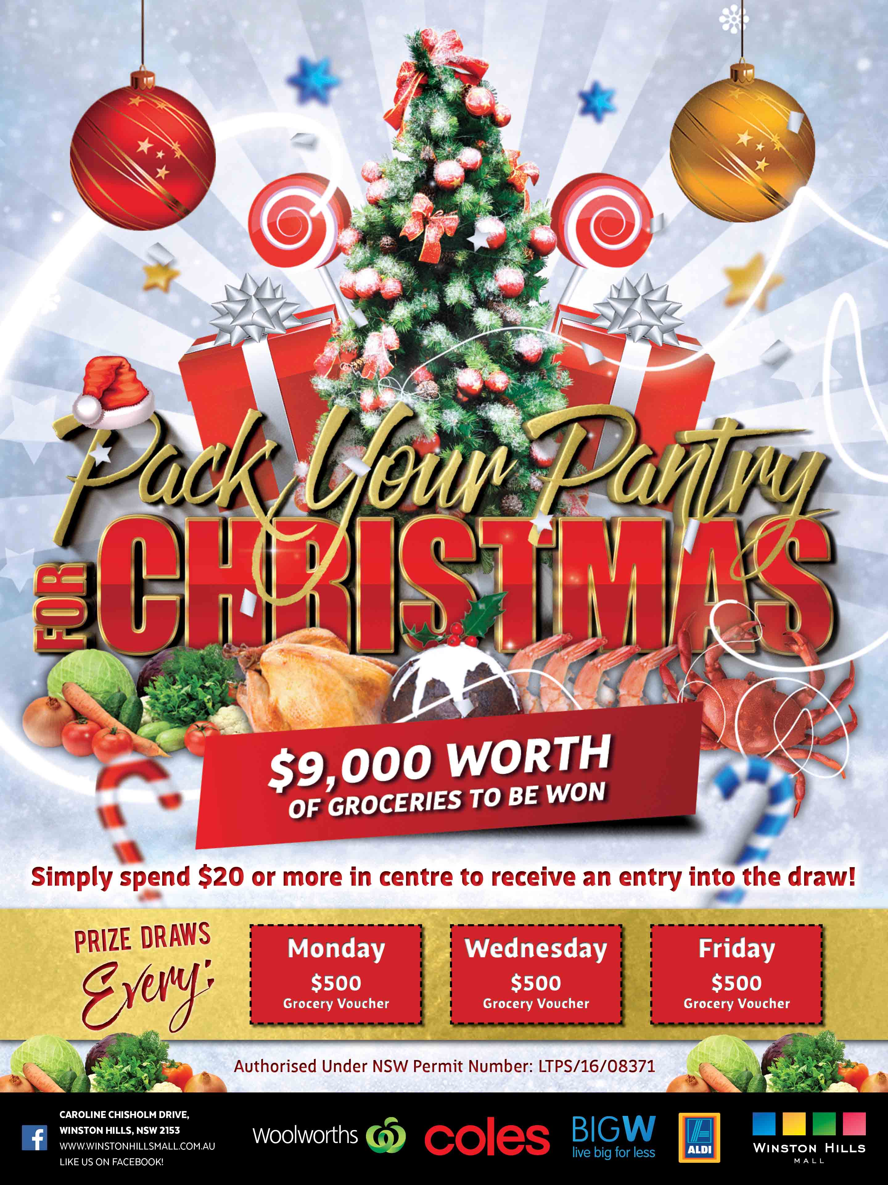 WHM Pack Your Pantry Christmas Promotion Design