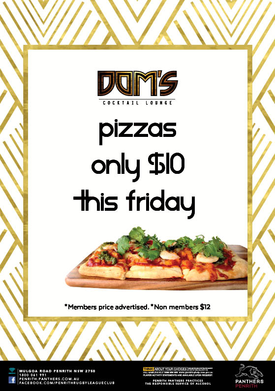Dom's $10 Pizzas Promotion
