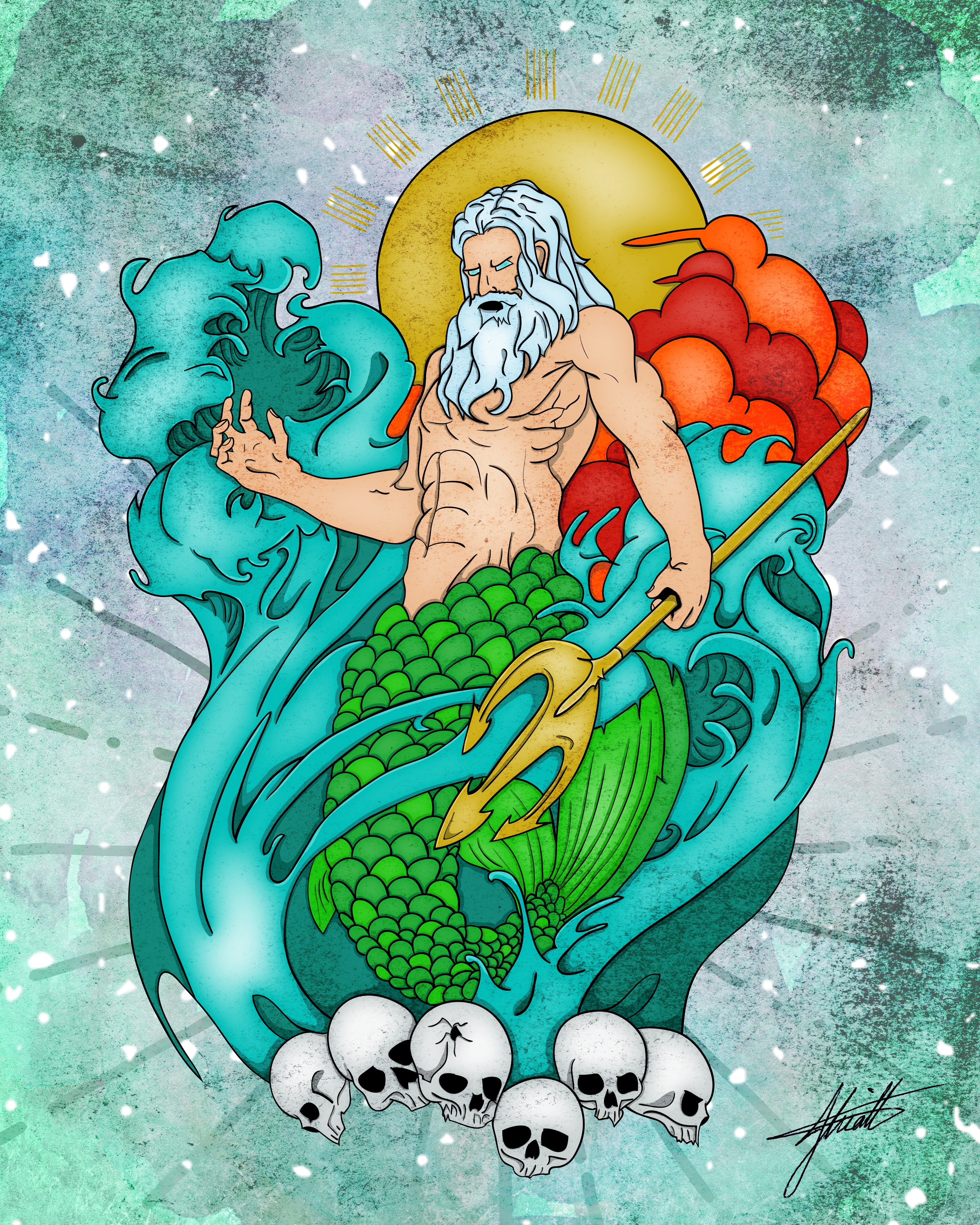JHK Design Original Poseidon Illustration